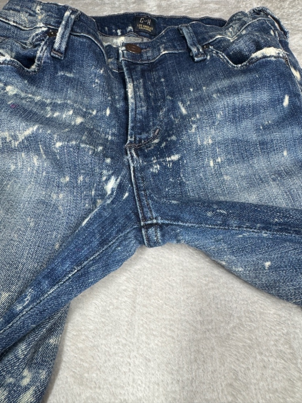 Citizens of Humanity COH Avedon Starry Night Paint Bleach Skinny Blue Jeans 28 - Picture 5 of 17
